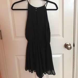 LUSH black chiffon romper!